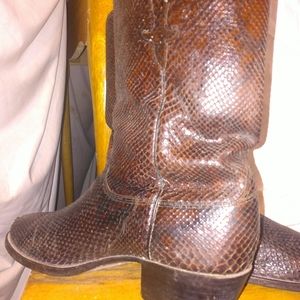 Custom Made Lucchese full snake skin boot.